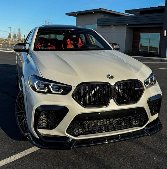 Carbon Fiber W/ Gloss Black Dual Slat Grille - BMW F96 X6M & G06 X6 Los Reyes Performance