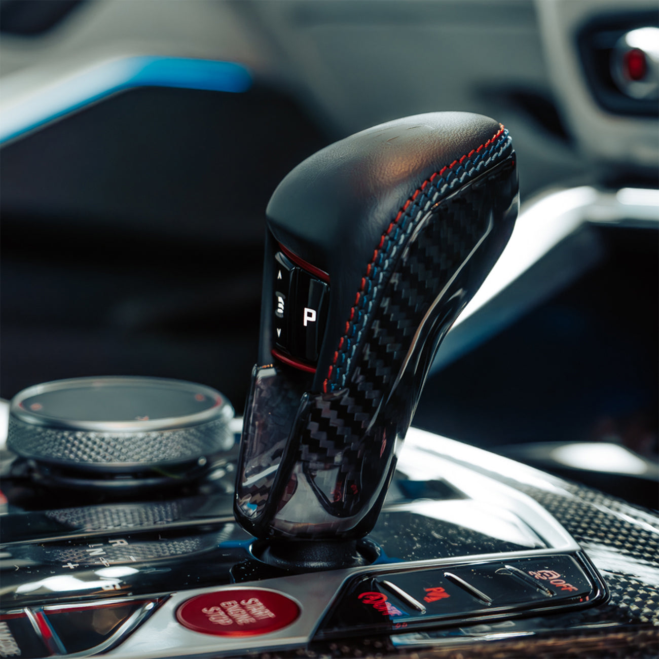 BMW Dry Carbon Fiber Gear Selector Cover