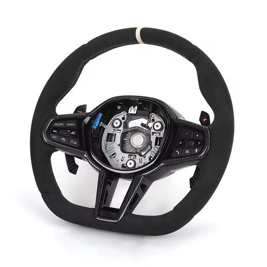 BMW G8X Carbon Fiber Steering Wheel w/ Rpm lights