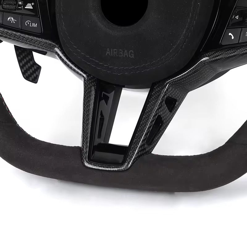 BMW G8X Carbon Fiber Steering Wheel w/ Rpm lights