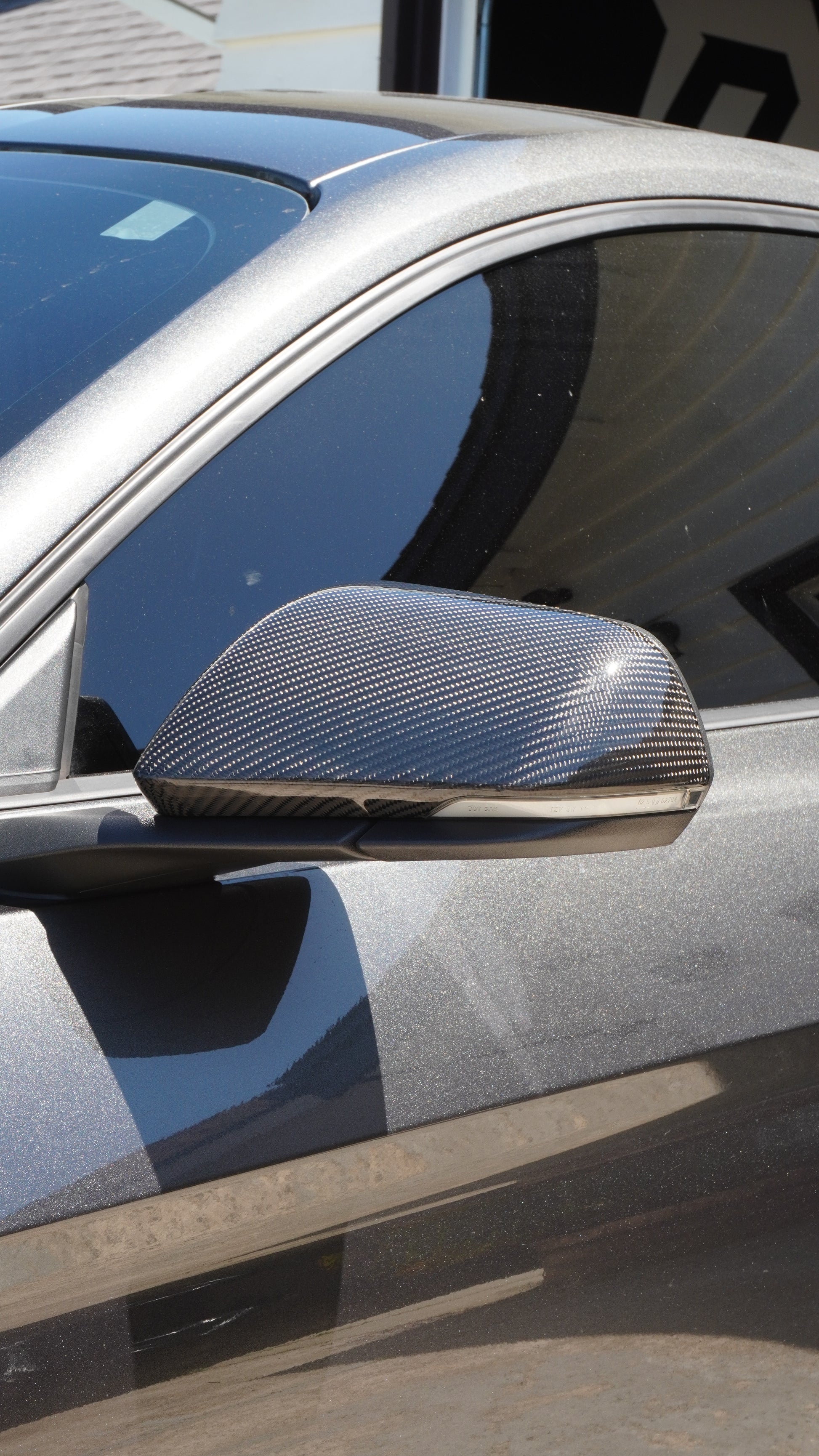 Carbon Fiber Mirror OEM Style Replacement Caps W/ Turn Signal| Mustang S550 (15-23) Los Reyes Performance