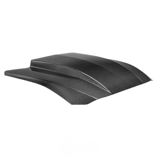 LRP carbon fiber cowl hood for 2024+ Ford Mustang S650 Gen7, gloss finish, Los Reyes Performance