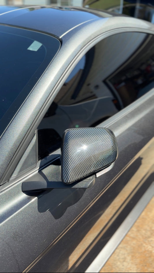 Carbon Fiber Mirror Replacement Caps  | Mustang S550 Los Reyes Performance