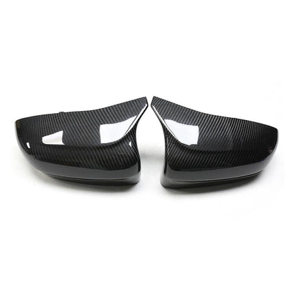 BMW F90 M5 dry carbon fiber OEM replacement mirror caps by Los Reyes Performance