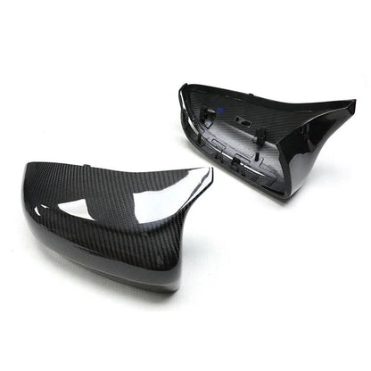 BMW F90 M5 dry carbon fiber OEM replacement mirror caps by Los Reyes Performance