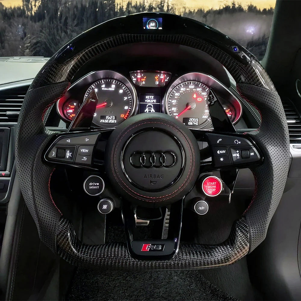Custom Carbon Fiber Steering Wheel | Audi R8 V10 Gen 2 Los Reyes Performance