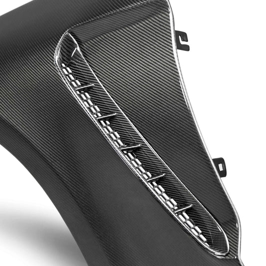 Ford Mustang Shelby GT350 carbon fiber fender vent detail, Los Reyes Performance